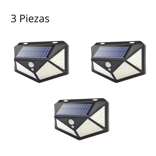 Pack 3 Lamparas con Panel Solar y Sensor Movimiento